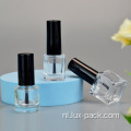 10 ml heldere nagelfles plat vierkant met dop